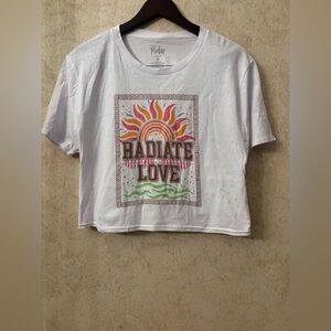 Jantzen White Radiate Love Crop Top